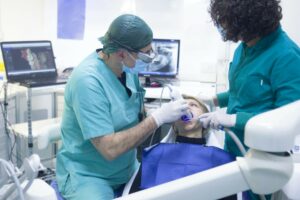 Endodontist Treating Patient