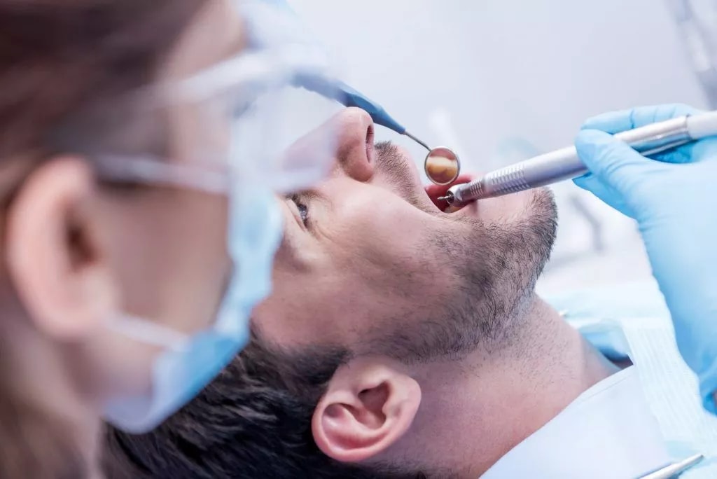 Patient Undergoing Restorative Dentistry Procedure